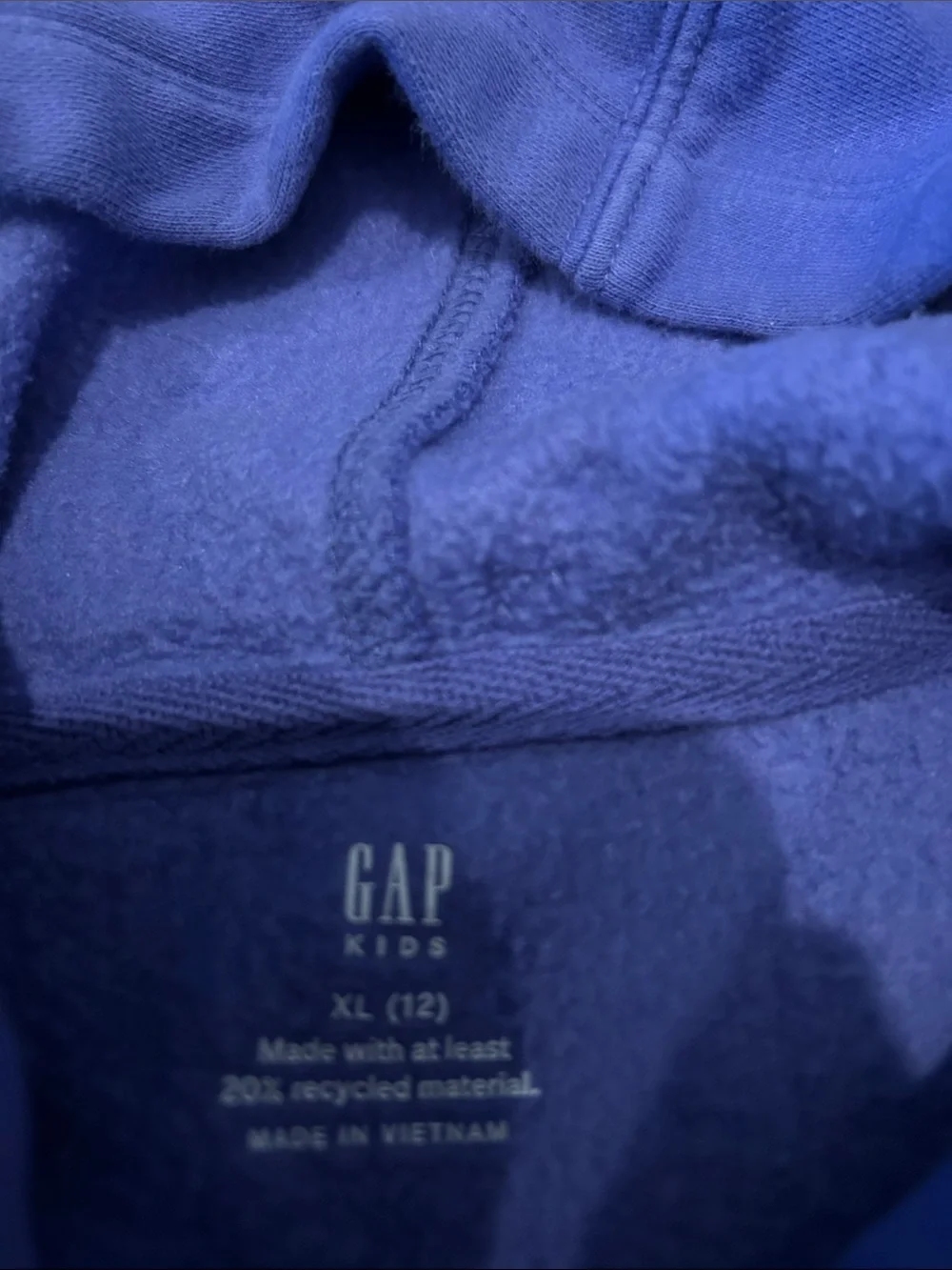 GAP Kids Purple Zip Hoodie with Logo